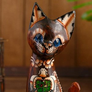 Интерьерный сувенир "Кошка с черепахой" 30 см