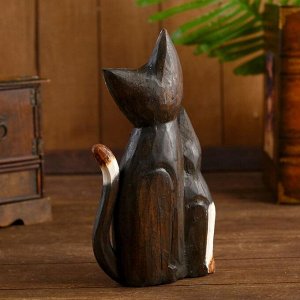 Сувенир «Три кошечки с белыми лапками», 5x14x25 см, дерево