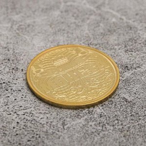 Монета "Счастливая монета", диам 4 см, 7 х 8 см