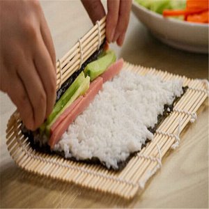 Циновка-коврик для изготовления роллов и суши/Макису/Бамбуковый коврик для суши