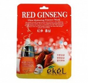 513313 "Ekel" Ampoule Mask Red Ginseng Маска для лица тканевая ампульная с экстрактом красного женьшеня 25мл 1/600