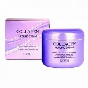 036524 "Jigott" Collagen Healing Cream Ночной питательный крем для лица с коллагеном 100 мл 1/100