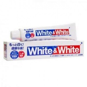 186403 "Lion" "White & white" зубная паста с двойным отбеливающим эффектом 150 г. (в коробке) 1/80