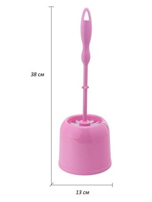 Комплект для туалета ElfPlast Классик Ерш с подставкой, розовый