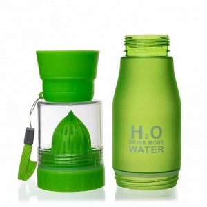Бутылка для воды с инфузером и чашкой Verona H2O, 650 мл, зеленая