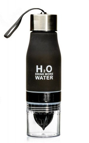 Бутылка для воды с инфузером Verona H2O, 650 мл, черная