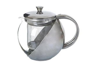 Чайник заварочный с металлическим фильтром, v=500мл.(стекло, металл) (подарочная упаковка) 879938
