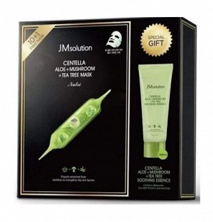 JMsolution Centella Aloe+ Mushroom+ Tea Tree Mask  Маска с центеллой, алоэ и зеленым чаем 1 шт