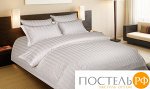 КПБ Страйп-сатин полоса 3-3 белый 135 гр/м EUR Инд. упаковка (прост 220*240, подод. 200*220, нав 50*70 - 2 шт) (Пакет ПВХ)