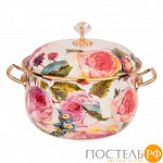 Кастрюля эмалированная с крышкой, 4,8л, диаметр=22см