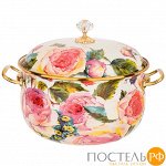 Кастрюля эмалированная с крышкой, 6,1л, диаметр=24см