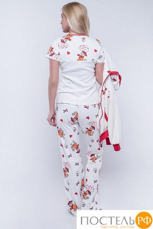 Пижама Clement Цвет: Белый, Красный. Производитель: Cascatto