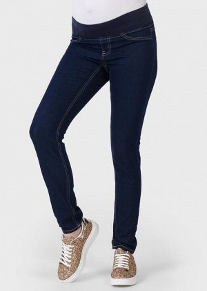 Узкие джинсы для беременных с низкой вставкой на живот "Морган"; деним