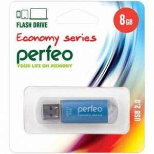 USB-флеш-накопитель PERFEO  8GB E01 Blue economy series Perfeo {Китай}
