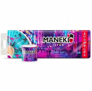 Бумага туалетная "Maneki" DREAM 2 слоя, 107 л., 15 м., с тиснением и ароматом магнолии, 12 р/упак (1/10)