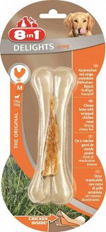 8in1 DELIGHTS Strong M косточка сверхпрочная с куриным мясом для средних и крупных собак 14,5 см