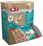 8in1 DENTAL DELIGHTS XS косточки с куриным мясом для мелких собак с минералами