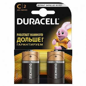 Батарейки DURACELL C/LR14-2BL BASIC бл/2 штр.  5000394052529, 500394052529