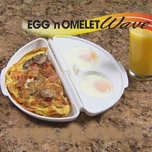 Форма 2в1 для приготовления омлета и глазуньи Egg and Omelet Wave в микроволной печи