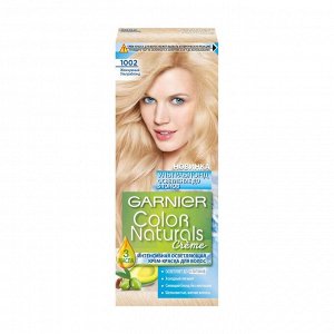 Крем-краска для волос Color Naturals, сияющий блонд без желтизны, тон 1002, Жемчужный ультраблонд, Garnier, 110мл