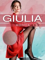 Monica 10 колготки женс. (Gulia) эффект тюля, узор в виде кувшинки, 40 ден