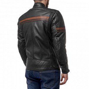 Куртка кожаная Challenger чёрный, коричневый, 4XL