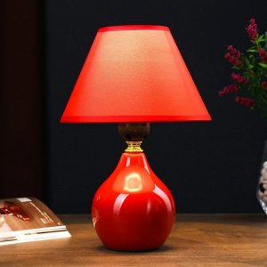 Настольная лампа 8004 1х60W E27 красный 18х25 см