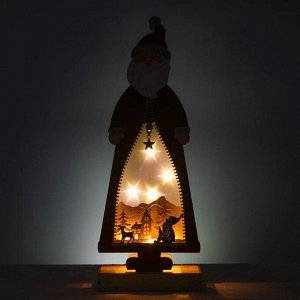 Новогодний декор с подсветкой «Дед мороз» 2АА, 7х15х39 см
