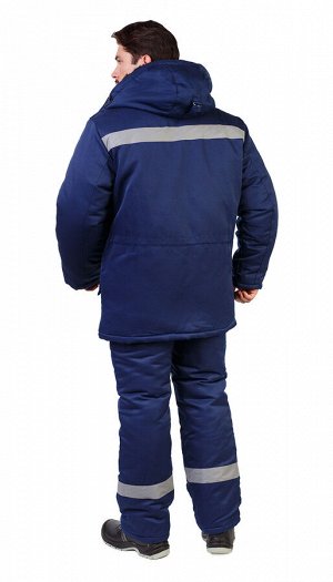Костюм мужской рабочий "Мастер Норд" зимний куртка, брюки т-синий и СОП тк.смесовая