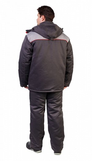 Костюм мужской рабочий "Фаворит" зимний куртка, брюки  т.серый со светло- серым