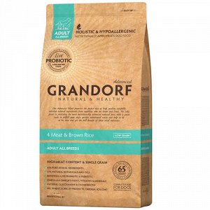 Grandorf Probiotic AllBreeds 4Meat&BrownRice д/соб всех пород 1кг
