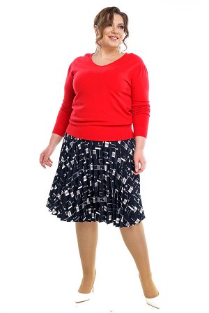 Юбка-1719           Стильная юбка из мягкой плотной ткани на эластичной подкладке подчеркнет достоинства женской фигуры. Кокетка без притачного пояса. Плиссированная юбка искусно обыгрывает бедра и до