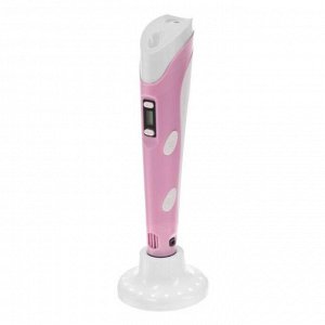 Комплект в тубусе 3Д ручка NIT-Pen2 розовая + пластик ABS 15 цветов по 10 метров
