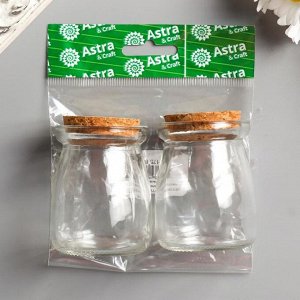 Набор стеклянных бутылочек с пробковой крышечкой (2шт) AR1346 (7729379)