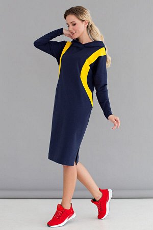 Платье "СтритСтайл" (синий, футер) П1536-18