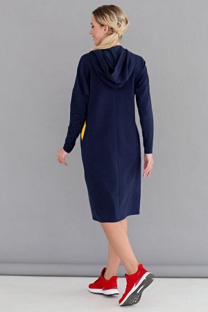 Платье "СтритСтайл" (синий, футер) П1536-18