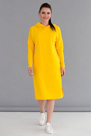 Платье "СтритСтайл" (желтый, футер) П1535-18