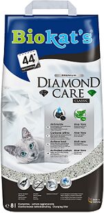 BIOKAT'S  Diamond Care CLASSIC наполнитель комкующийся с активированным углем 8л