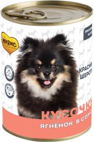 Влажный корм Мнямс На каждый день Кусочки в соусе с ягненком для собак «КРАСИВАЯ ШЕРСТЬ» 400 г
