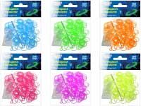 Набор цветных резиночек для плетения браслетов, п/э пакет, 200 резиночек СВЕТЯЩИЕСЯ В ТЕМНОТЕ