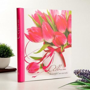 Фотоальбом магнитный 23Х28 см 10 листов "Розовые тюльпаны"