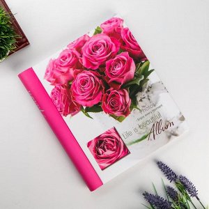 Фотоальбом магнитный 23Х28 см 20 листов "Розовые розы"