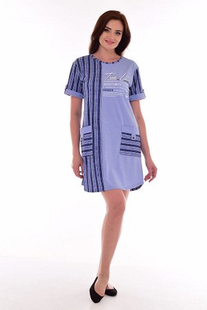 Платье женское 4-71 (голубой)