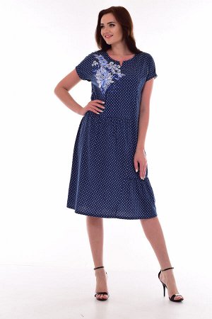 Платье женское 4-69г (темно-синий)