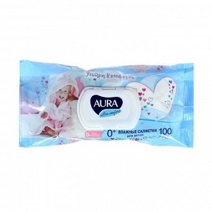 Салфетки влажные «Aura Ultra Comfort», детские, гипоаллергенные, 100 шт