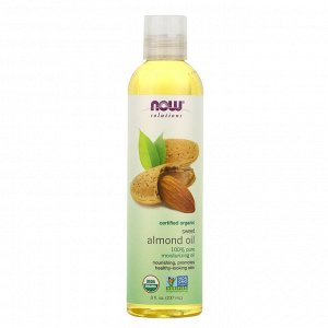 Now Foods, Solutions, Certified Organic Sweet Almond Oil, 8 fl oz (237 ml)