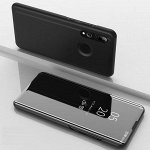 Черный. Чехол книжка зеркальная на телефон Samsung Galaxy