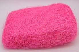 Сизаль натуральная 100 гр уп цвет ярко-розовый