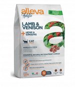 Alleva Holistic сухой корм для кошек с ягненком и олениной, коноплей и женьшенем 1,5кг