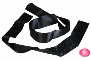 Черные атласные фиксирующие ленты Silky Sensual Handcuffs